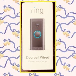 🎉🆕🎉 Ring Doorbell Wired - Black NIB
